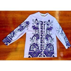 Vintage 60s 70s Lady Devon Lavender Purple Funky Mod Caridgan Sweater Small Med